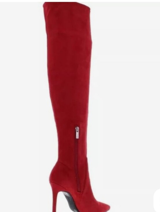 Jessica Simpson Shoes - Jessica Simpson Over-the-Knee Red Suede Stiletto Boot *9.5 *NIB